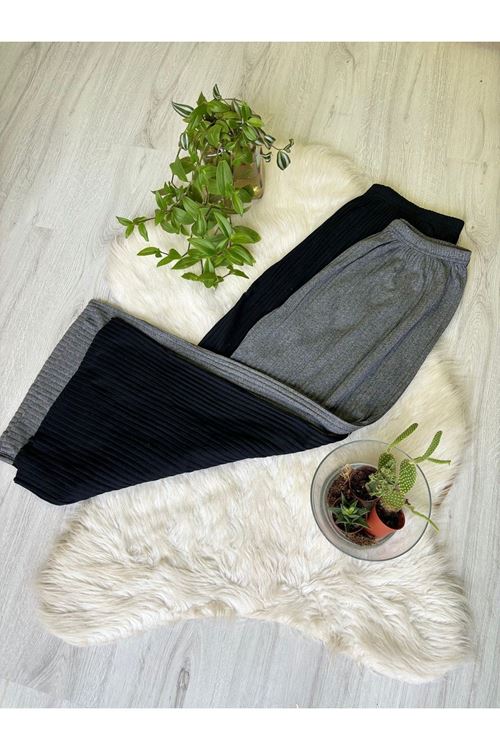 BÜYÜK BEDEN BATTAL KAŞKORSE FİTİLLİ PİJAMA ALTI