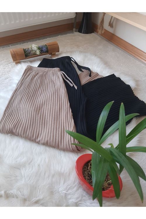 BÜYÜK BEDEN BATTAL KAŞKORSE FİTİLLİ PİJAMA ALTI