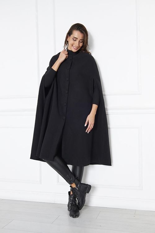 Kadın Kaşe Pelerin Panço