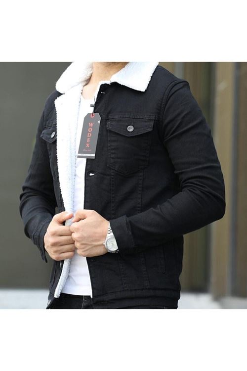 Erkek Kürklü Kot Ceket