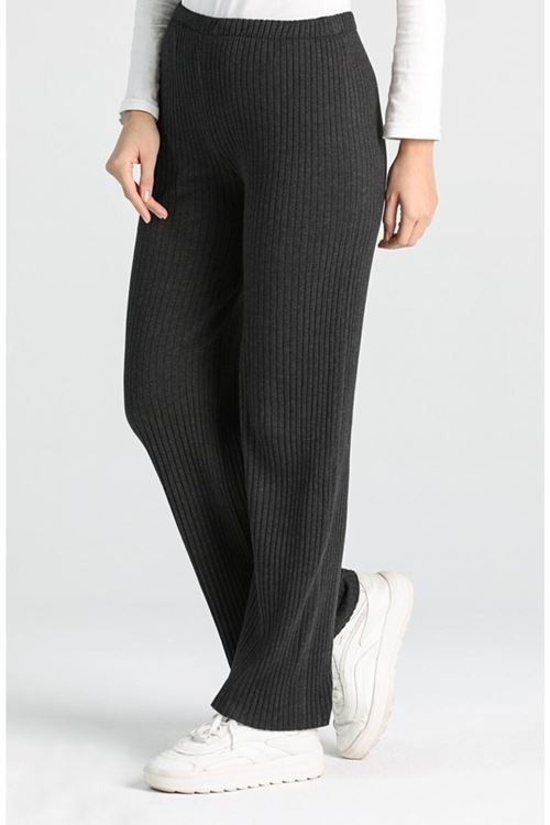 Kadın Antrasit Rahat Fitilli Pantolon & Eşofman