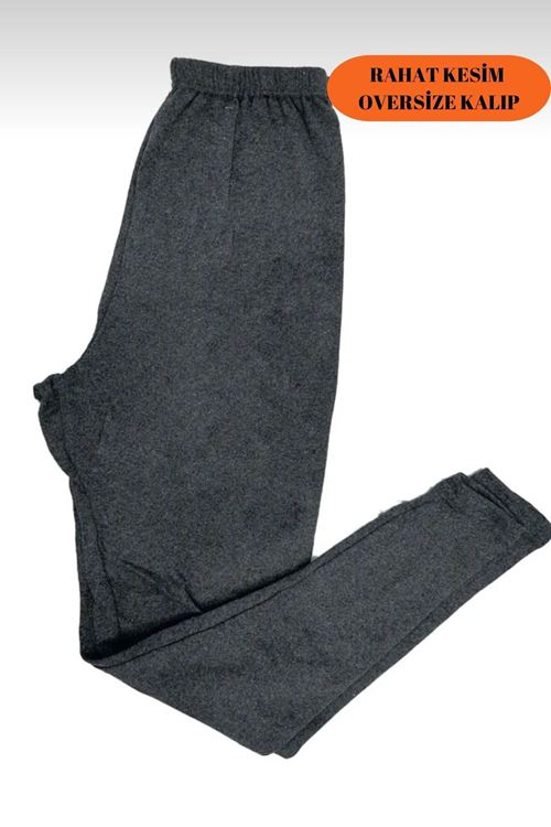 Erkek Antrasit Rahat İçlik Tayt, Pantolon Altı İçlik, İçlik Pijama, Kışlık İçlik Giyim