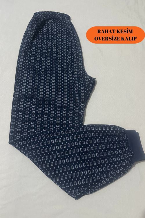 Erkek Lacivert Rahat İçlik Tayt, Pantolon Altı İçlik, İçlik Pijama, Kışlık İçlik Giyim