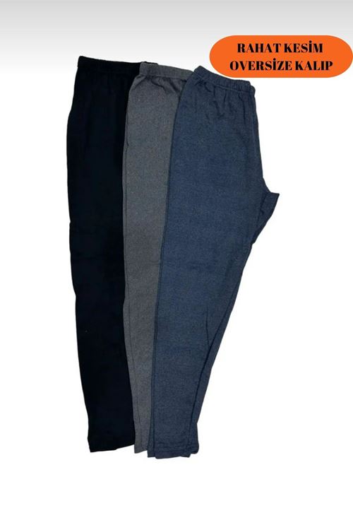 3' lü Erkek Karışık Rahat İçlik Tayt, Pantolon Altı İçlik, İçlik Pijama, Kışlık İçlik Giyim