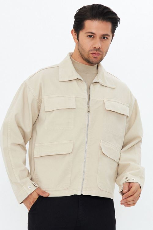 Erkek Oversize Kalıp Denim Kot Ceket