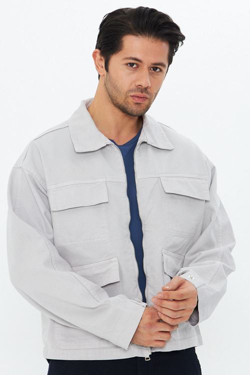 Erkek Oversize Kalıp Denim Kot Ceket