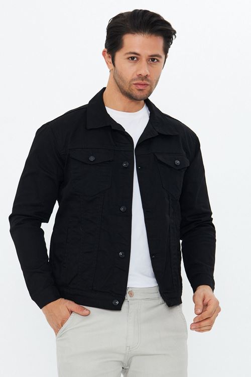 Erkek Siyah Slim Fit Ceket