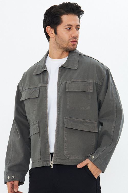 Erkek Oversize Kalıp Denim Kot Ceket