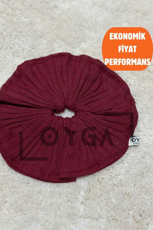 Kadın Bordo Lastikli Ekonomik Fiyat Simit Toka
