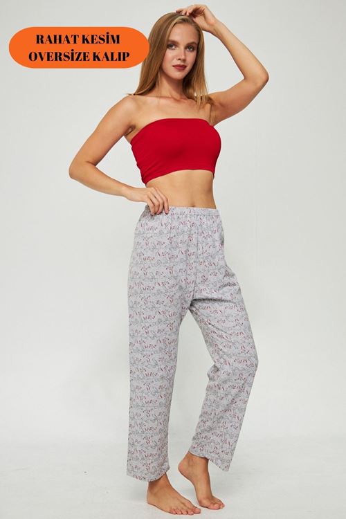 Kadın Füme Rahat İçlik Tayt, Pantolon Altı İçlik, İçlik Pijama, Kışlık İçlik Giyim