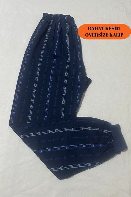 Unisex Lacivert Rahat İçlik Tayt, Pantolon Altı İçlik, İçlik Pijama, Kışlık İçlik Giyim