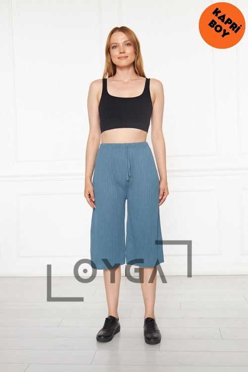 Kadın Petrol Fitilli Raporlu Pantolon & Eşofman, Gündelik Ev Giyim Pijama