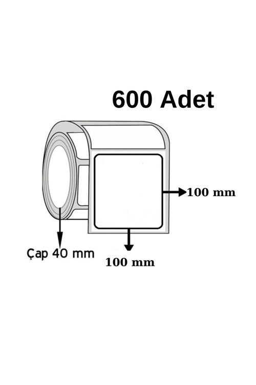 100x100 Mm Termal Etiket - 600 Sarım 1 Rulo ( 600 ADET )