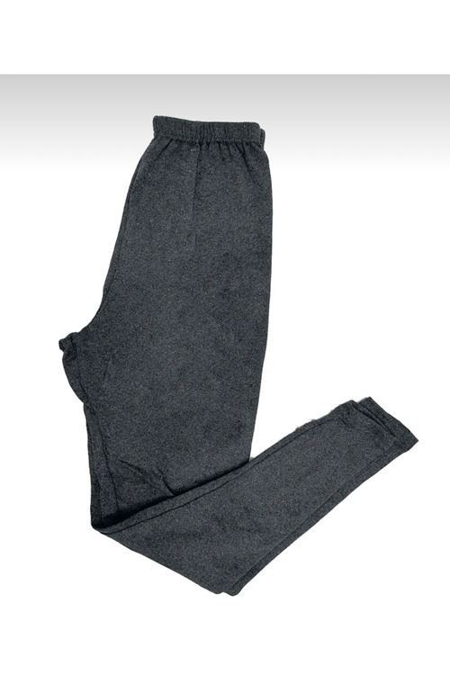 Unisex Antrasit Rahat İçlik Tayt, Pantolon Altı İçlik, İçlik Pijama, Kışlık İçlik Giyim