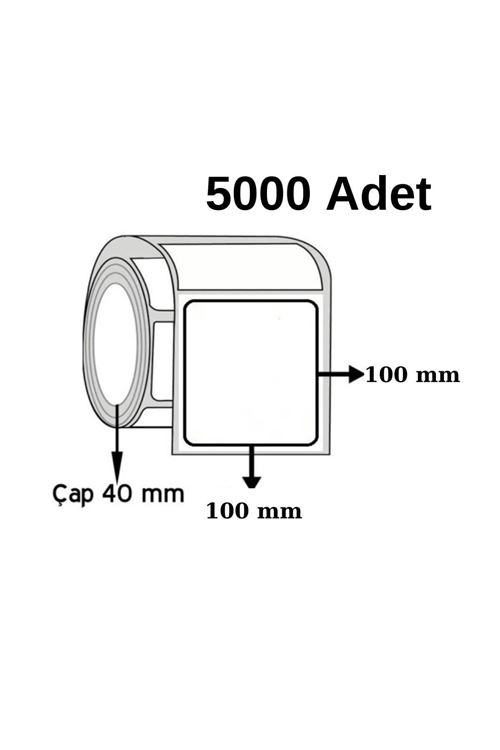 100x100 Mm Termal Etiket - 500 Sarım 10 Rulo ( 5000 ADET )