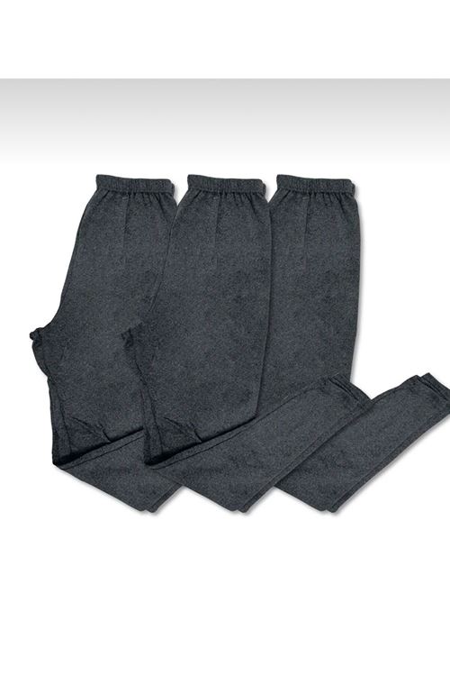 Unisex Antrasit Rahat İçlik Tayt, Pantolon Altı İçlik, İçlik Pijama, Kışlık İçlik Giyim
