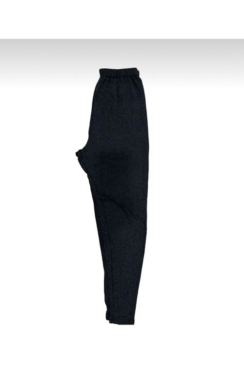 Unisex Siyah Rahat İçlik Tayt, Pantolon Altı İçlik, İçlik Pijama, Kışlık İçlik Giyim