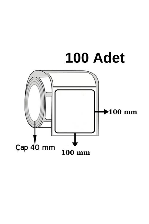 100x100 Mm Termal Etiket - 100 Sarım 1 Rulo ( 100 Adet )