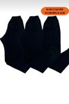 3' lü Erkek Siyah Rahat İçlik Tayt, Pantolon Altı İçlik, İçlik Pijama, Kışlık İçlik Giyim