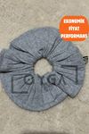 Kadın Gri Lastikli Ekonomik Fiyat Simit Toka