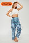 Kadın Mavi Rahat İçlik Tayt, Pantolon Altı İçlik, İçlik Pijama, Kışlık İçlik Giyim