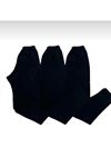 Unisex Siyah Rahat İçlik Tayt, Pantolon Altı İçlik, İçlik Pijama, Kışlık İçlik Giyim